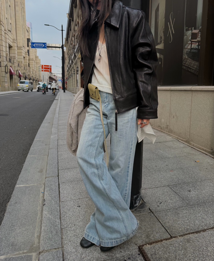 WEARABLE-L韓國代購女裝新品熱賣26春夏真品職業時尚牛仔褲WEARABLE牛仔褲