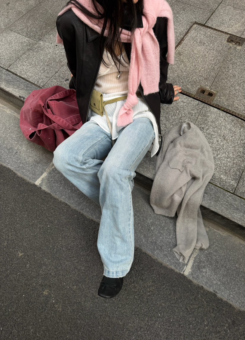 WEARABLE-L韓國代購女裝新品熱賣26春夏真品職業時尚牛仔褲WEARABLE牛仔褲