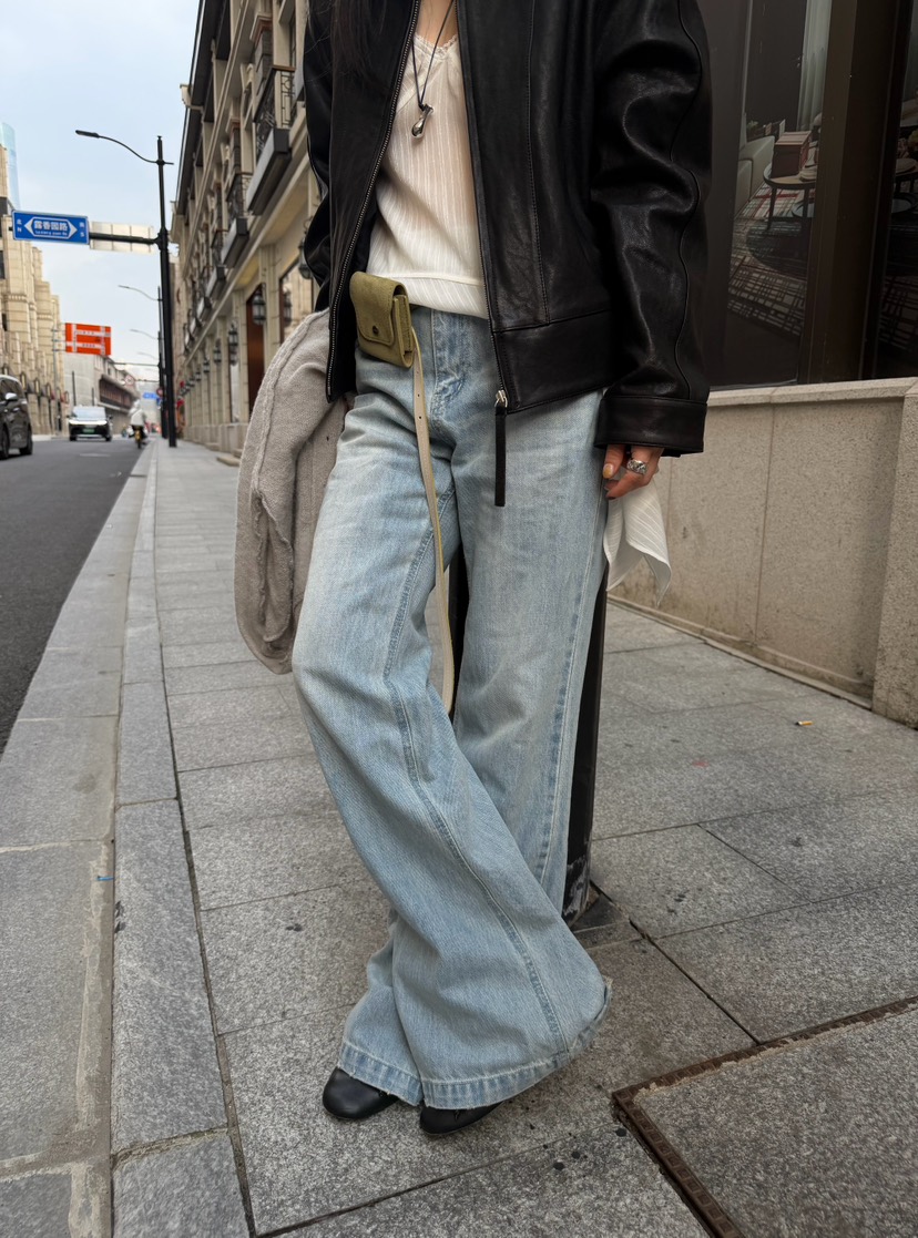 WEARABLE-L韓國代購女裝新品熱賣26春夏真品職業時尚牛仔褲WEARABLE牛仔褲