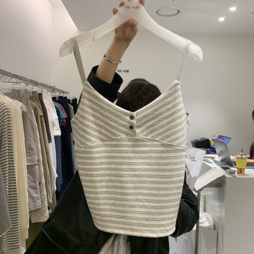 AUBE韓國代購女士新品時尚推薦真品26春夏休閑人氣吊帶背心AUBE吊帶/背心圖色2