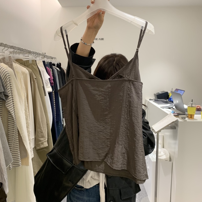 AUBE韓國代購女裝新款熱賣時尚人氣26春夏職業休閑吊帶背心AUBE吊帶/背心