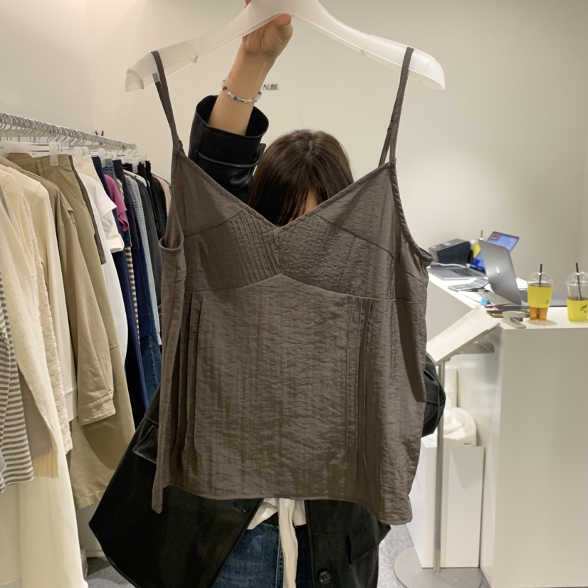 AUBE韓國代購女裝新款熱賣時尚人氣26春夏職業休閑吊帶背心AUBE吊帶/背心圖色1