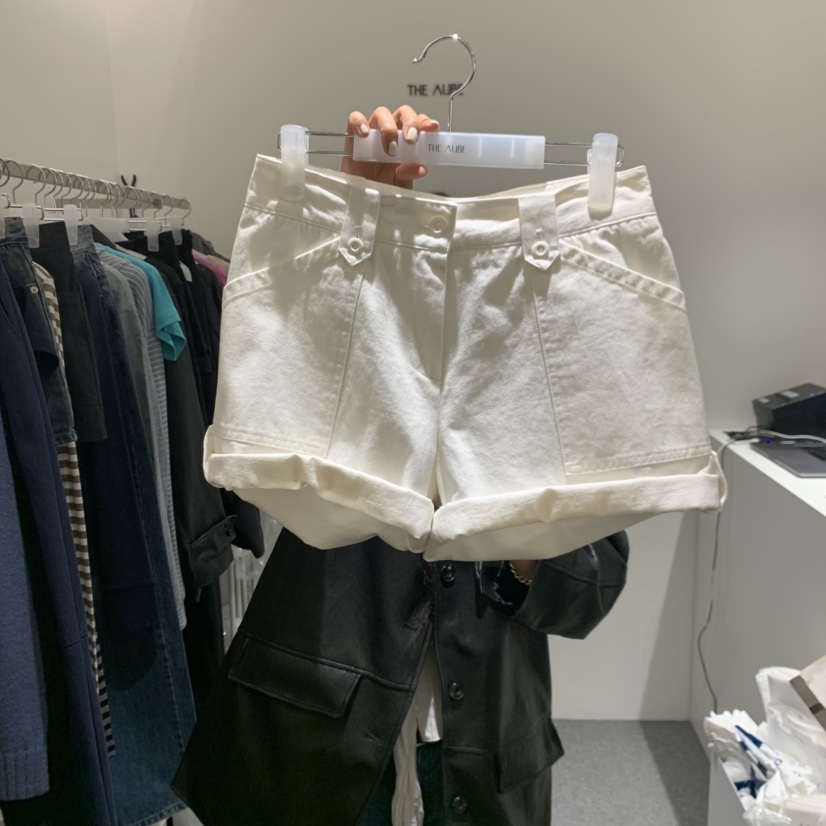 AUBE韓國代購女士新品人氣26春夏職業時尚真品推薦休閑短褲AUBE短褲圖色1