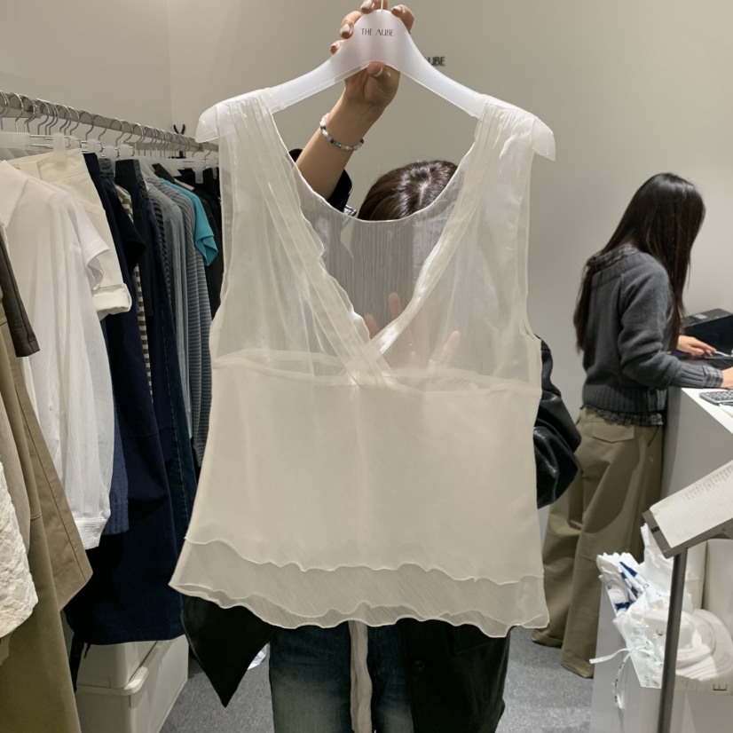 AUBE韓國代購女裝新款推薦休閑熱賣人氣職業26春夏吊帶背心AUBE吊帶/背心圖色2