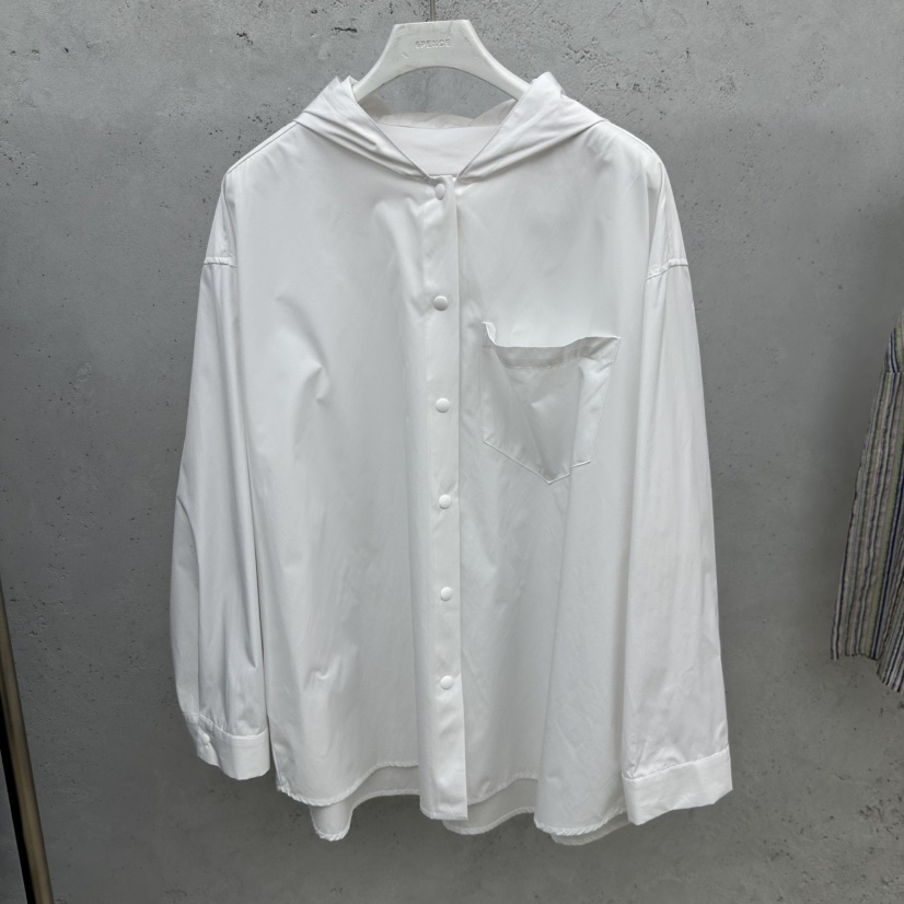 SIXTEEN韓國代購女士新品時尚26春夏真品休閑襯衫蕾絲衫兜帽SIXTEEN襯衫/蕾絲衫圖色1