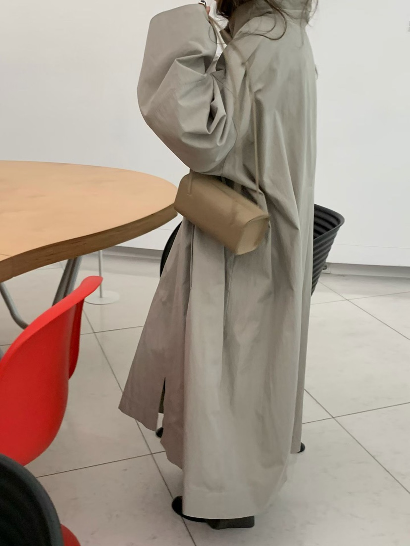ARKIE/TAF韓國直郵女士新品人氣26初秋休閑長款風衣高領ARKIE/TAF長款風衣