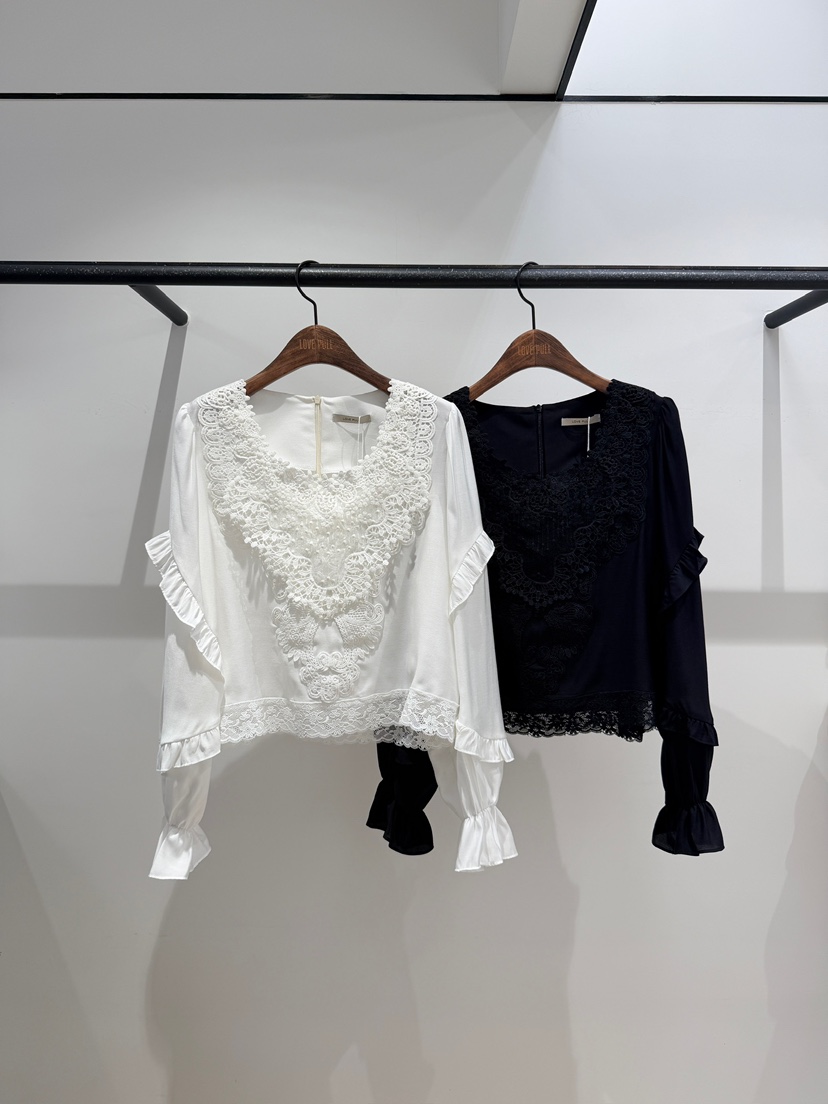 LOVE PULL東大門實拍女裝新品休閑推薦真品人氣襯衫蕾絲衫LOVE PULL襯衫/蕾絲衫