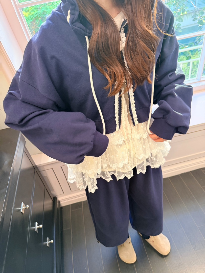 BOUTIQUE-L東大門代購女士新品熱賣人氣推薦26初秋衛衣蕾絲BOUTIQUE-L衛衣