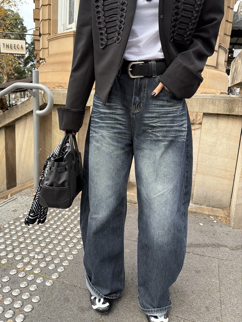 SOLAR韓國直郵女士新款26秋冬真品人氣推薦時尚休閑牛仔褲SOLAR牛仔褲