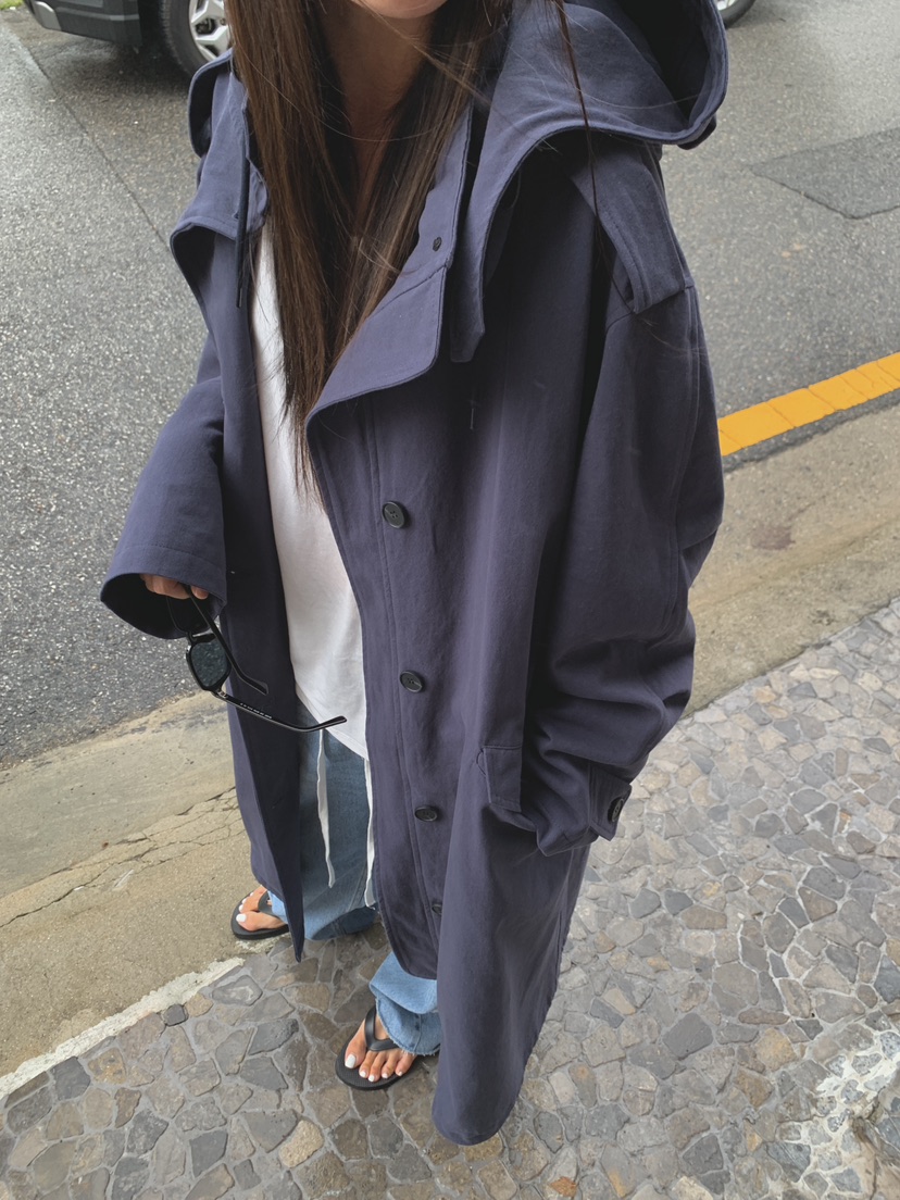 LOGARDEN韓國代購女士新品26初秋熱賣真品時尚26秋冬長款風衣LO GARDEN長款風衣