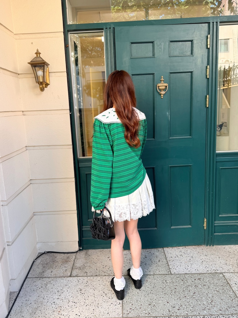 BOUTIQUE-L韓國直郵女士新品熱賣休閑時尚半身裙中短裙蕾絲BOUTIQUE-L半身裙/中短裙