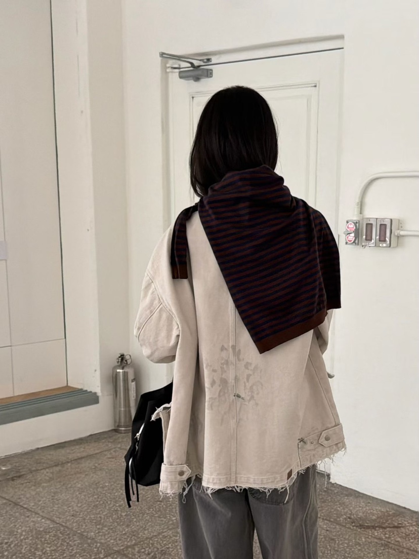 ARKIE/TAF東大門直郵女士新品26秋冬職業休閑針織衫V領條紋ARKIE/TAF針織衫