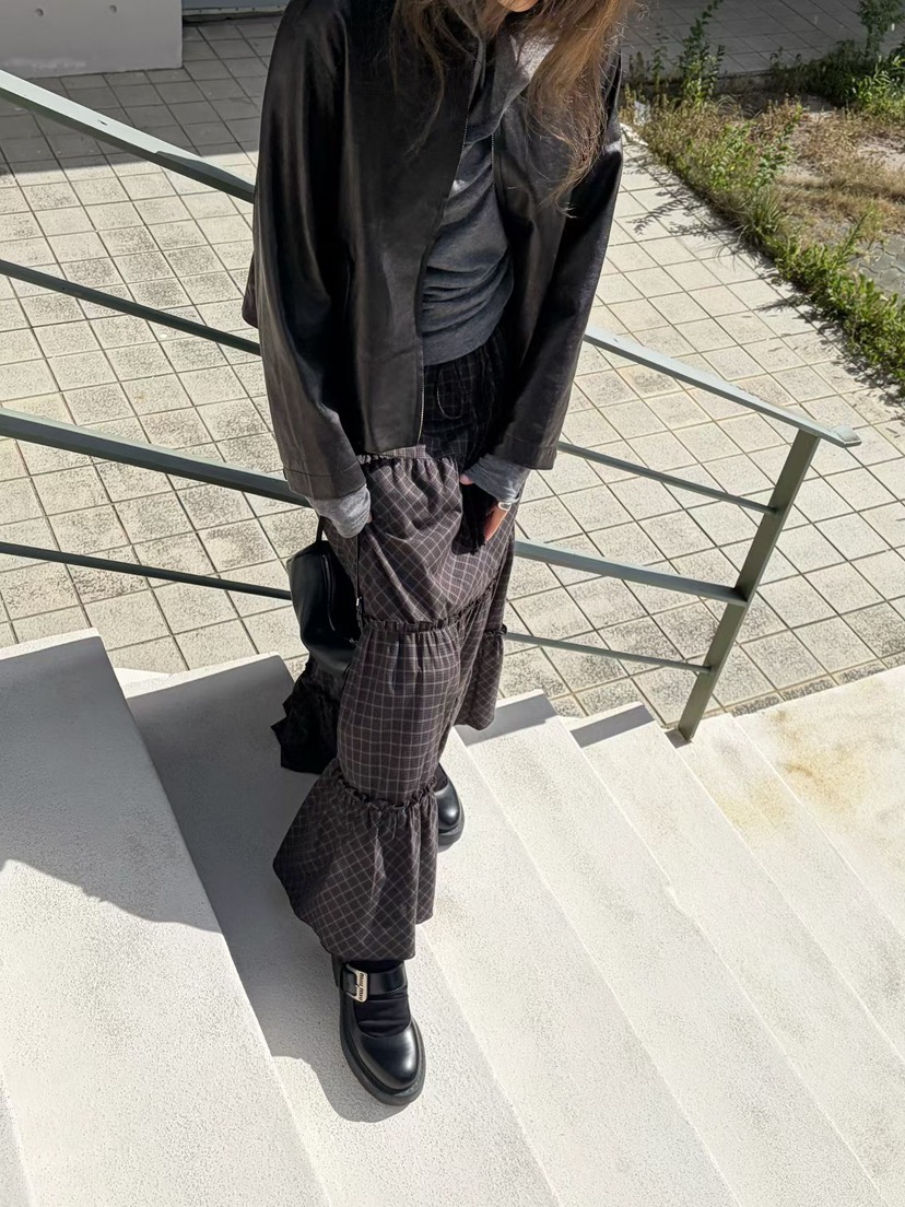 ARKIE/TAF韓國代購女士新款真品時尚休閑推薦26秋冬長裙復古ARKIE/TAF長裙
