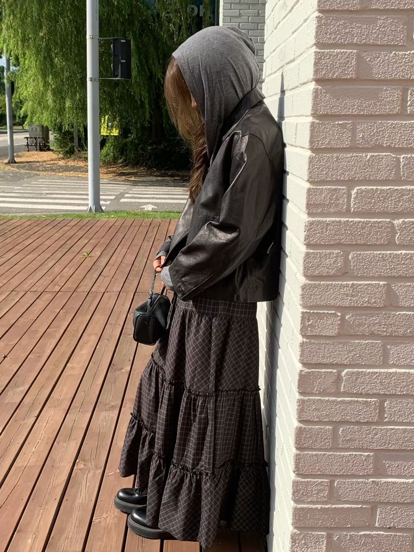 ARKIE/TAF韓國代購女士新款真品時尚休閑推薦26秋冬長裙復古ARKIE/TAF長裙