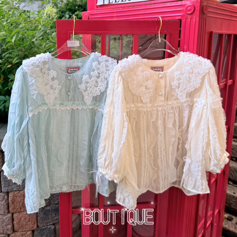 BOUTIQUE-L東大門代購女士新品26秋冬人氣時尚襯衫蕾絲衫BOUTIQUE-L襯衫/蕾絲衫