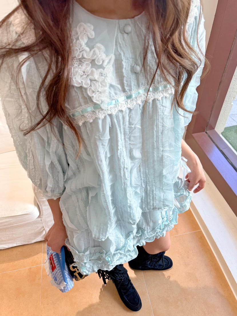 BOUTIQUE-L東大門代購女士新品26秋冬人氣時尚襯衫蕾絲衫BOUTIQUE-L襯衫/蕾絲衫