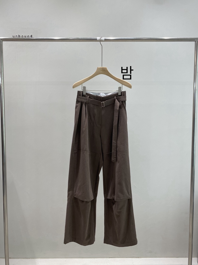 UNBOUND韓國直郵女裝新品休閑26秋冬熱賣真品休閑褲含腰帶UNBOUND休閑褲圖色2