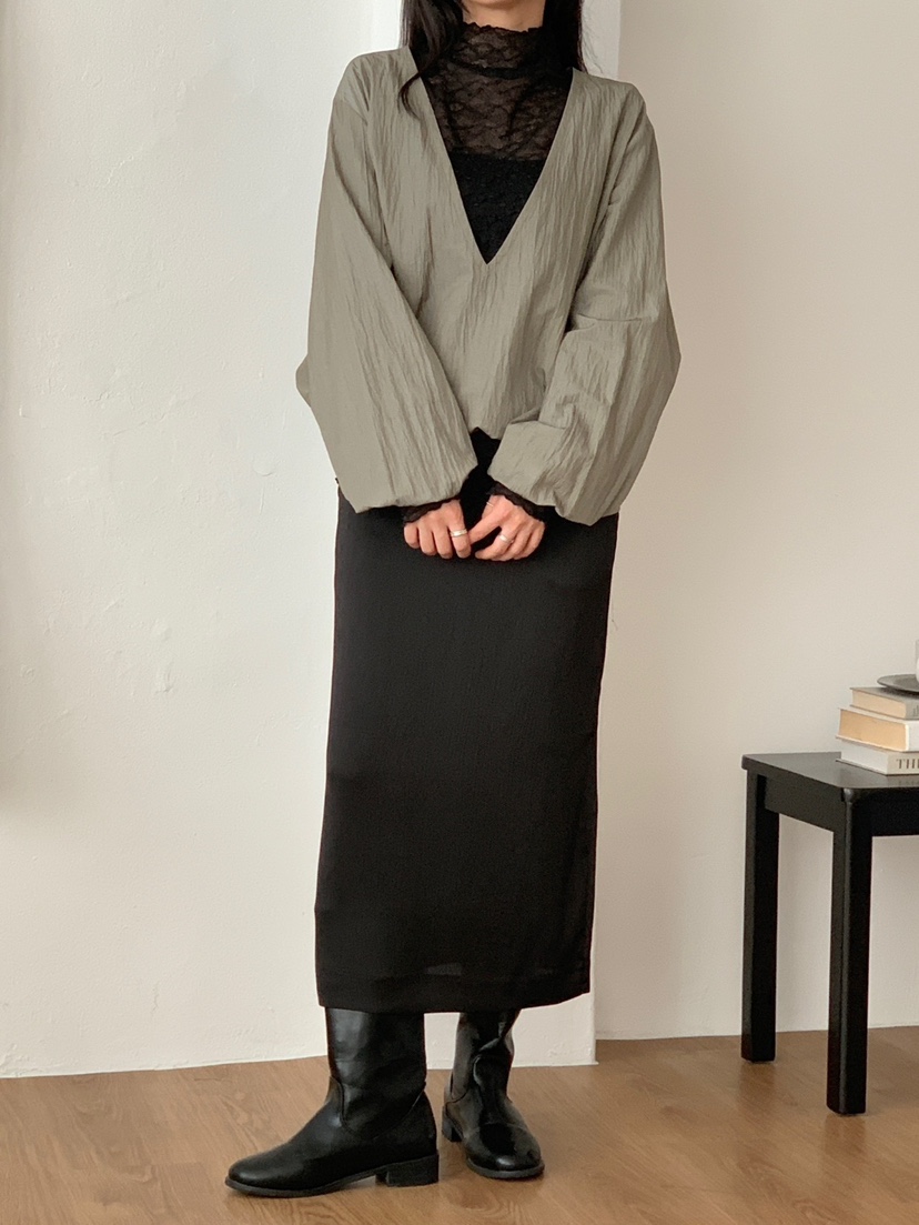CM東大門代購女士新款26秋冬職業26初秋人氣襯衫蕾絲衫深VCM_centimeter襯衫/蕾絲衫