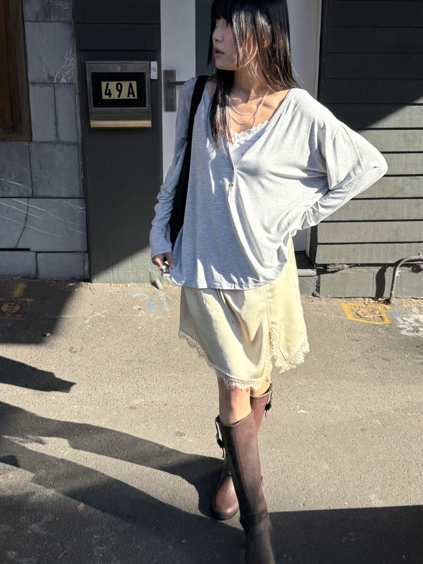 BAKING POWDER東大門實拍女士新款26秋冬推薦半身裙中短裙BAKING POWDER半身裙/中短裙