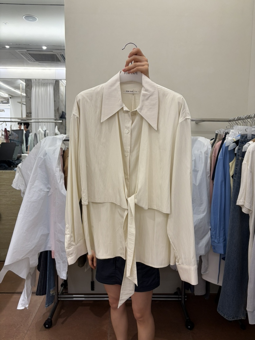 FOR TAPE韓國代購女裝新品時尚真品26秋冬職業襯衫蕾絲衫FOR TAPE襯衫/蕾絲衫