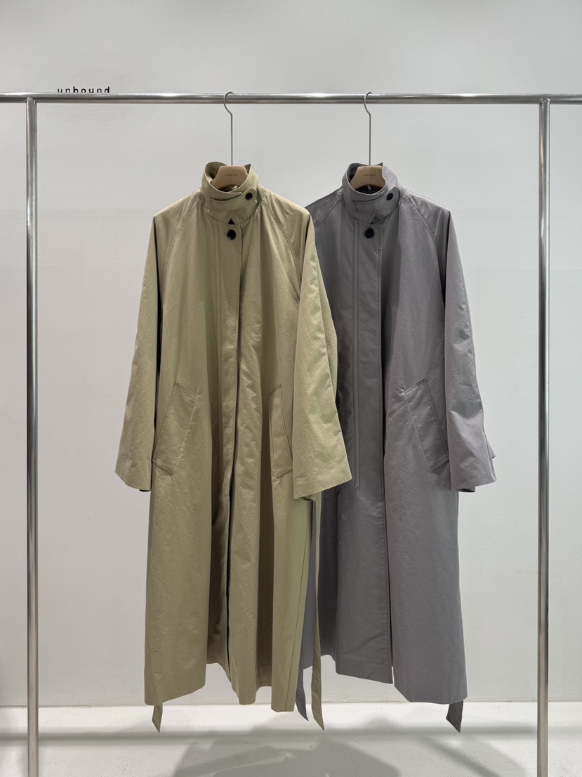 UNBOUND韓國代購女士新品推薦熱賣26秋冬時尚長款風衣含腰帶UNBOUND長款風衣