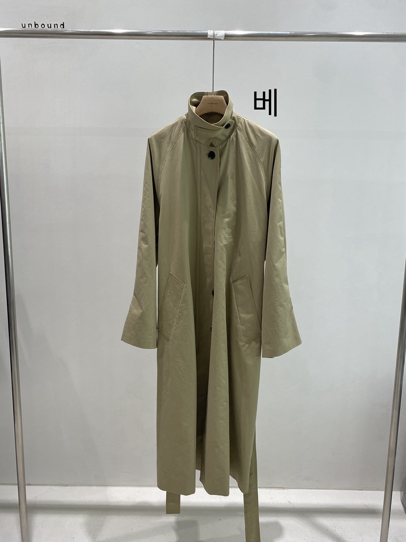 UNBOUND韓國代購女士新品推薦熱賣26秋冬時尚長款風衣含腰帶UNBOUND長款風衣圖色1