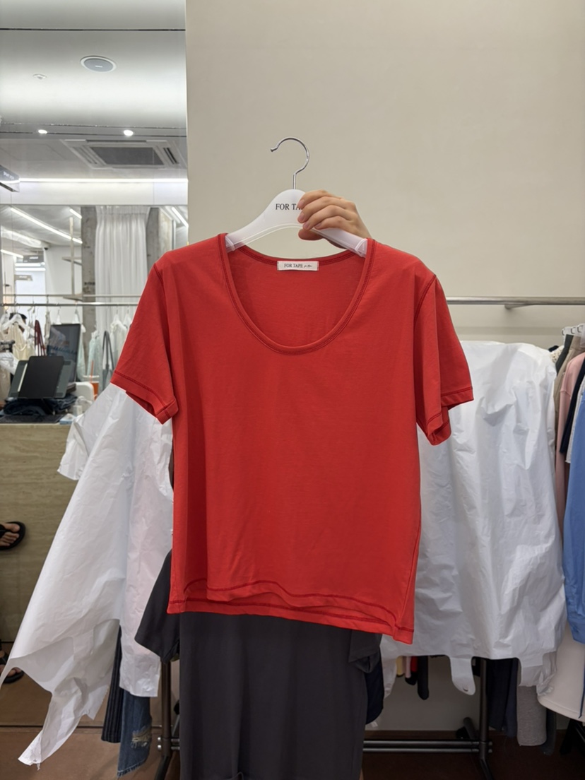 FOR TAPE東大門實拍女士新款26秋冬熱賣推薦休閑26初秋T恤U領FOR TAPET恤圖色4