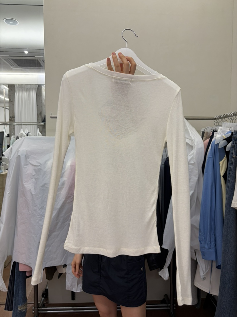 FOR TAPE東大門實拍女士新品熱賣休閑推薦長袖T恤V領深VFOR TAPE長袖T恤