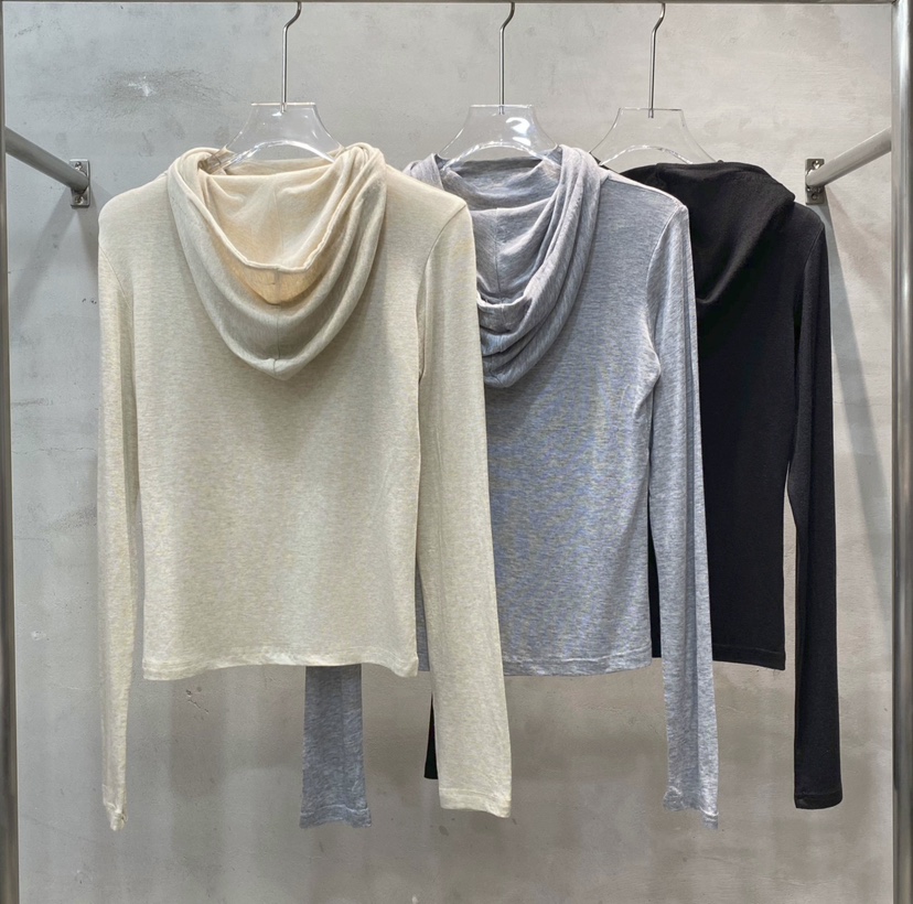 BLACK RIBBON-A東大門直郵女裝新品26秋冬長袖T恤連帽衫BLACK RIBBON-A長袖T恤