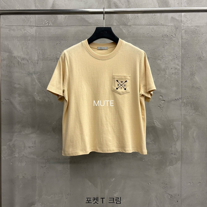 MUTE-P韓國代購女士新品真品熱賣26初秋時尚推薦T恤口袋MUTET恤圖色2