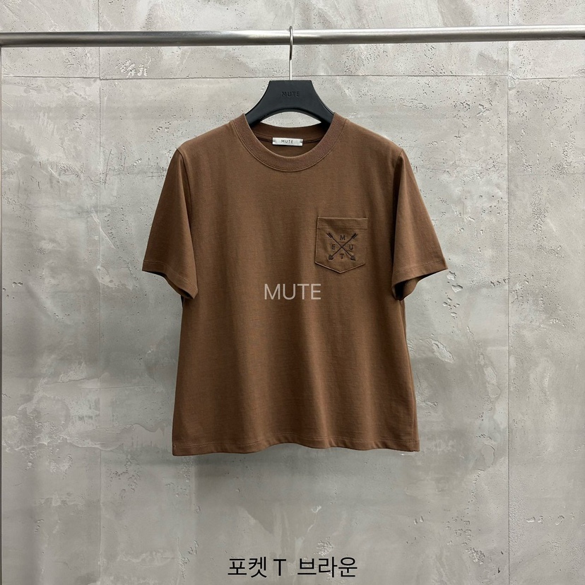 MUTE-P韓國代購女士新品真品熱賣26初秋時尚推薦T恤口袋MUTET恤圖色4