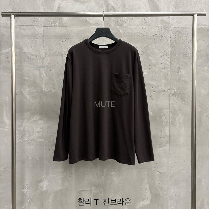 MUTE-P韓國直郵女裝新品人氣真品熱賣職業26秋冬長袖T恤MUTE長袖T恤圖色3