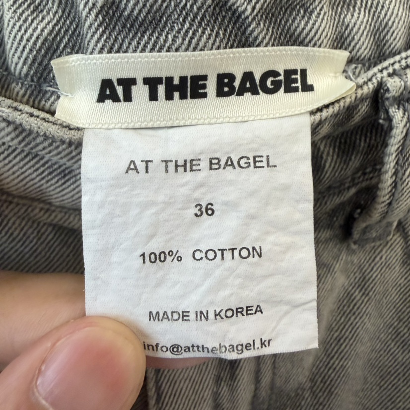 AT THE BAGEL東大門代購女士新款熱賣26秋冬真品牛仔褲AT THE BAGEL牛仔褲