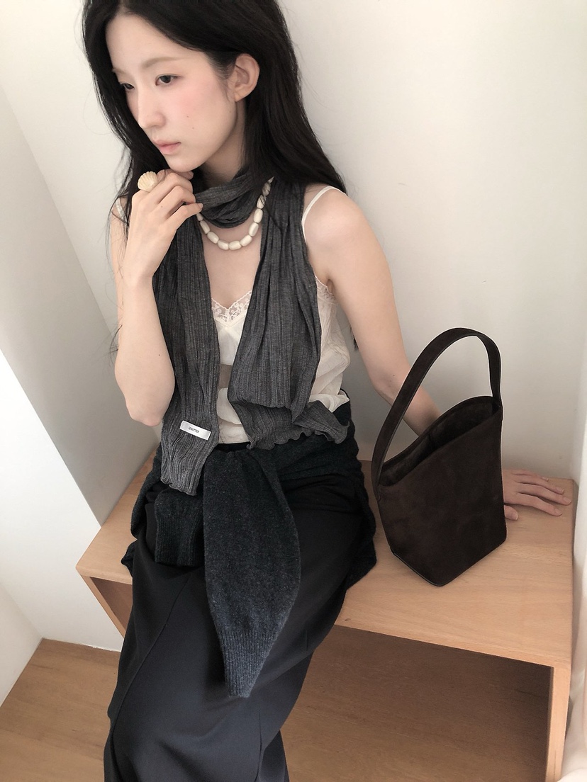 LE BUTTER韓國直郵女士新品熱賣推薦休閑圍巾披肩褶皺圍巾LE BUTTER圍巾/披肩