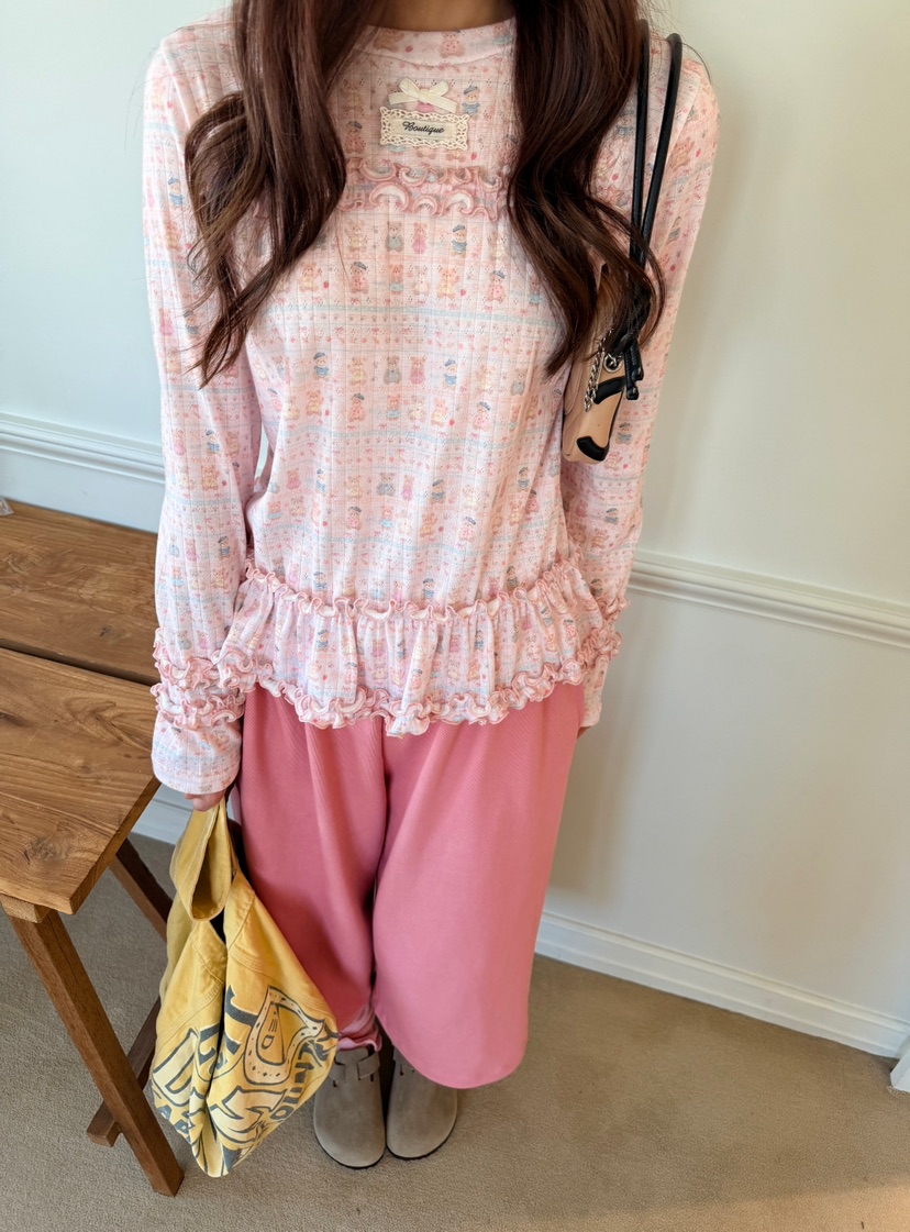 BOUTIQUE-L東大門代購女裝新品人氣26初秋推薦休閑長袖T恤BOUTIQUE-L長袖T恤