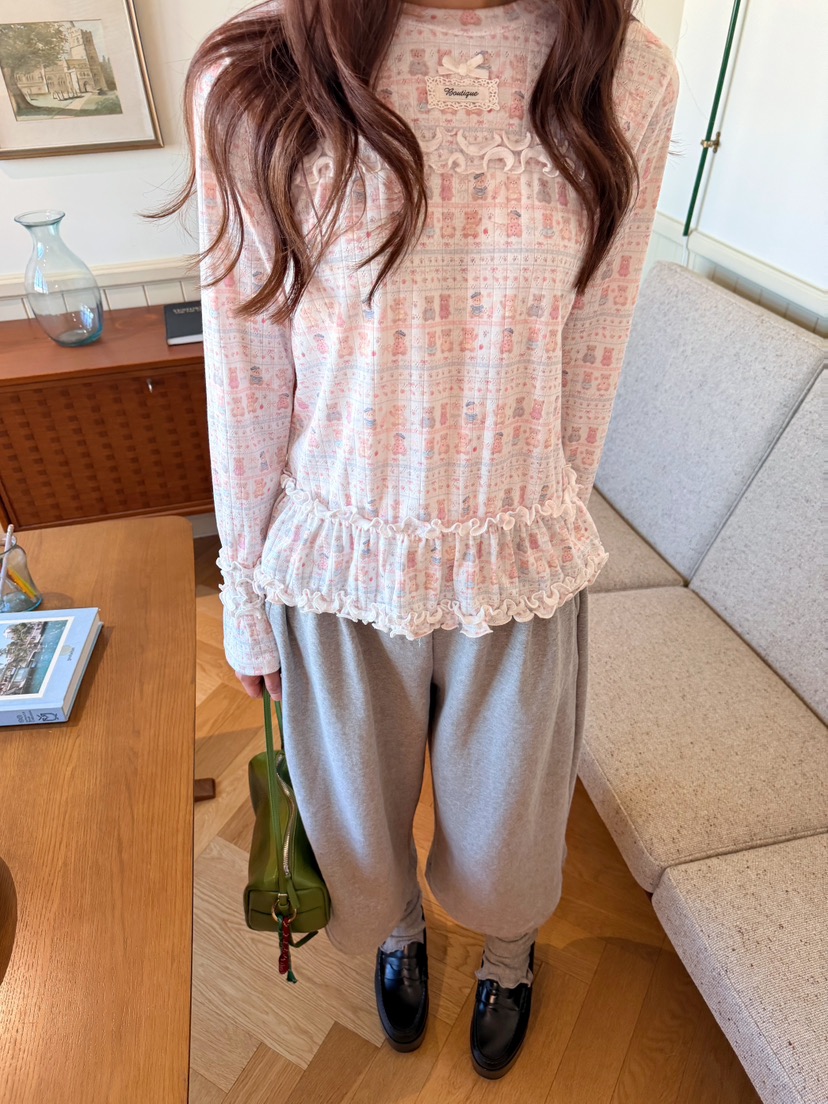 BOUTIQUE-L東大門代購女裝新品人氣26初秋推薦休閑長袖T恤BOUTIQUE-L長袖T恤