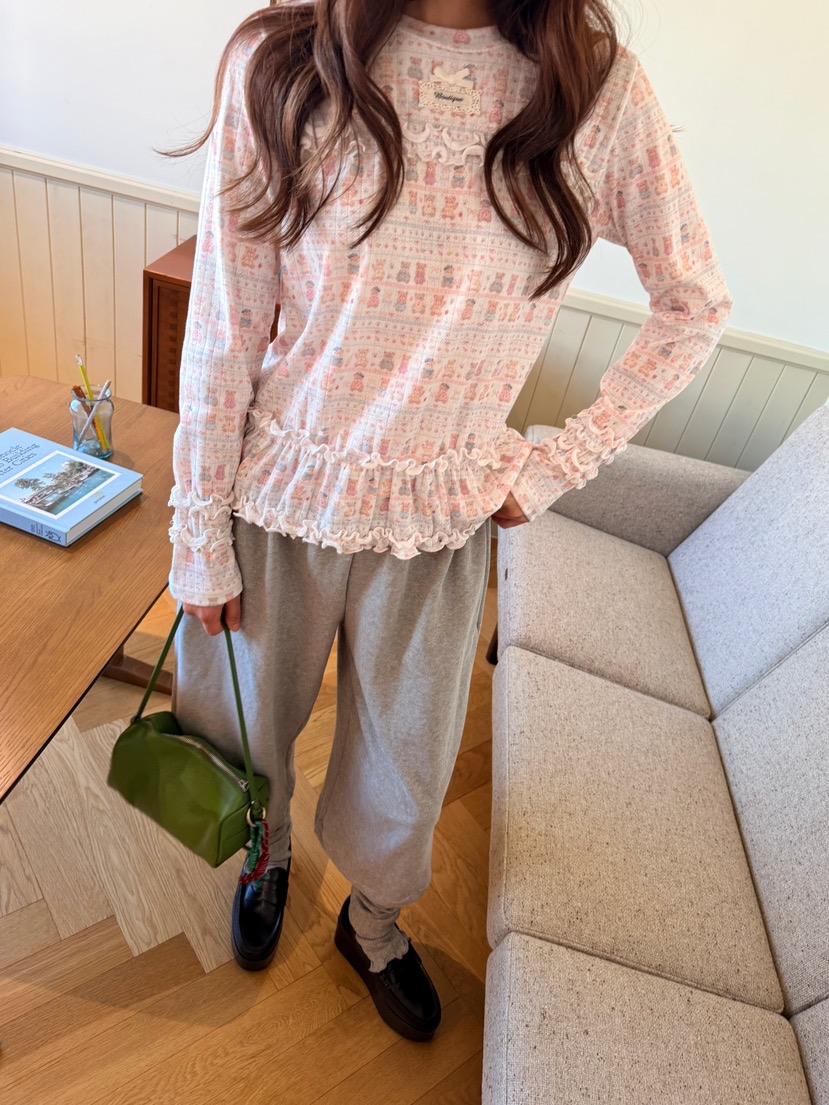 BOUTIQUE-L東大門代購女裝新品人氣26初秋推薦休閑長袖T恤BOUTIQUE-L長袖T恤