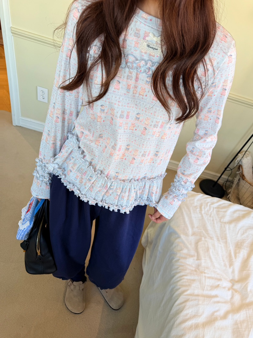 BOUTIQUE-L東大門代購女裝新品人氣26初秋推薦休閑長袖T恤BOUTIQUE-L長袖T恤