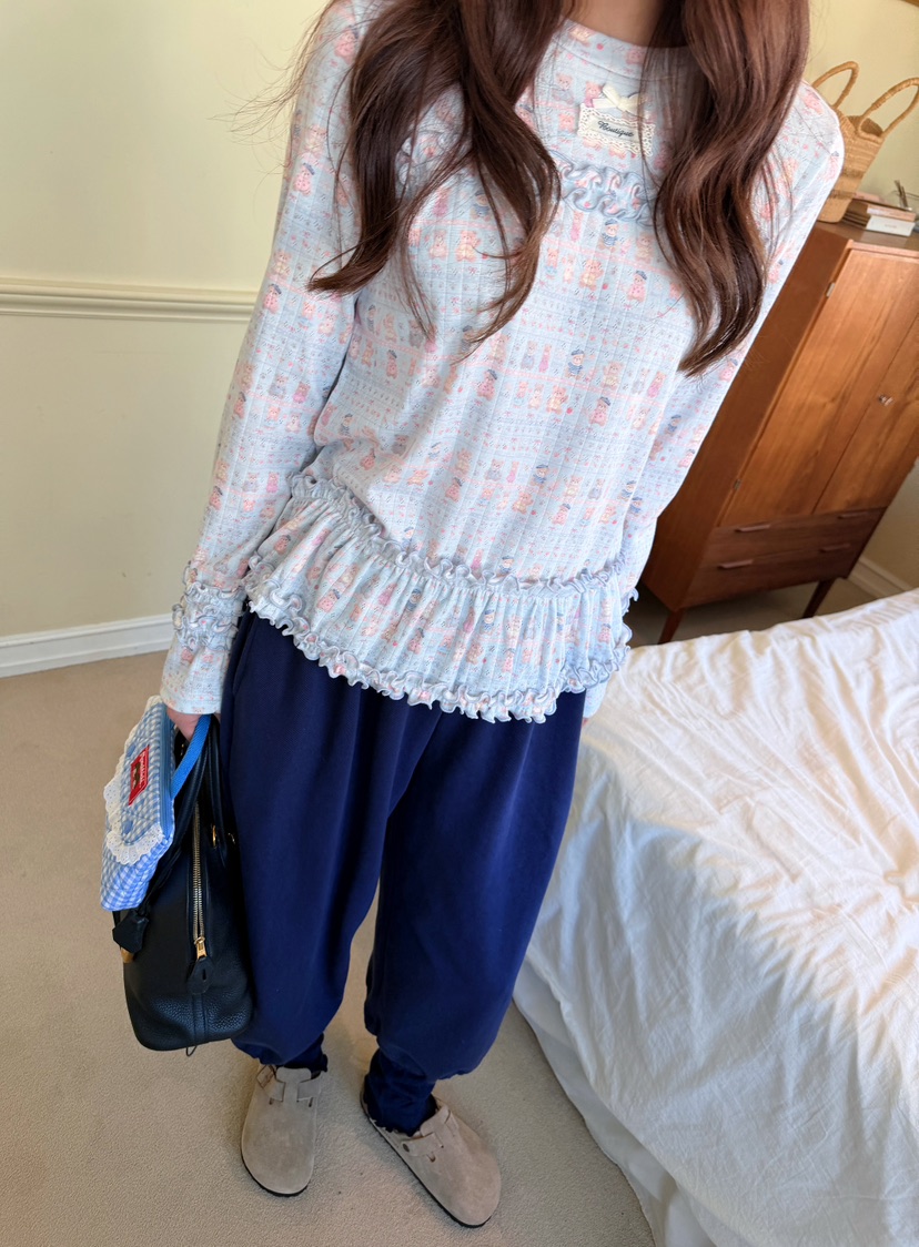 BOUTIQUE-L東大門代購女裝新品人氣26初秋推薦休閑長袖T恤BOUTIQUE-L長袖T恤