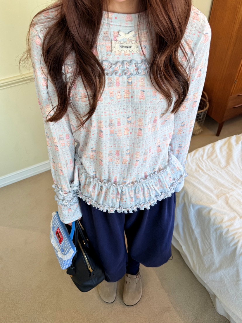 BOUTIQUE-L東大門代購女裝新品人氣26初秋推薦休閑長袖T恤BOUTIQUE-L長袖T恤