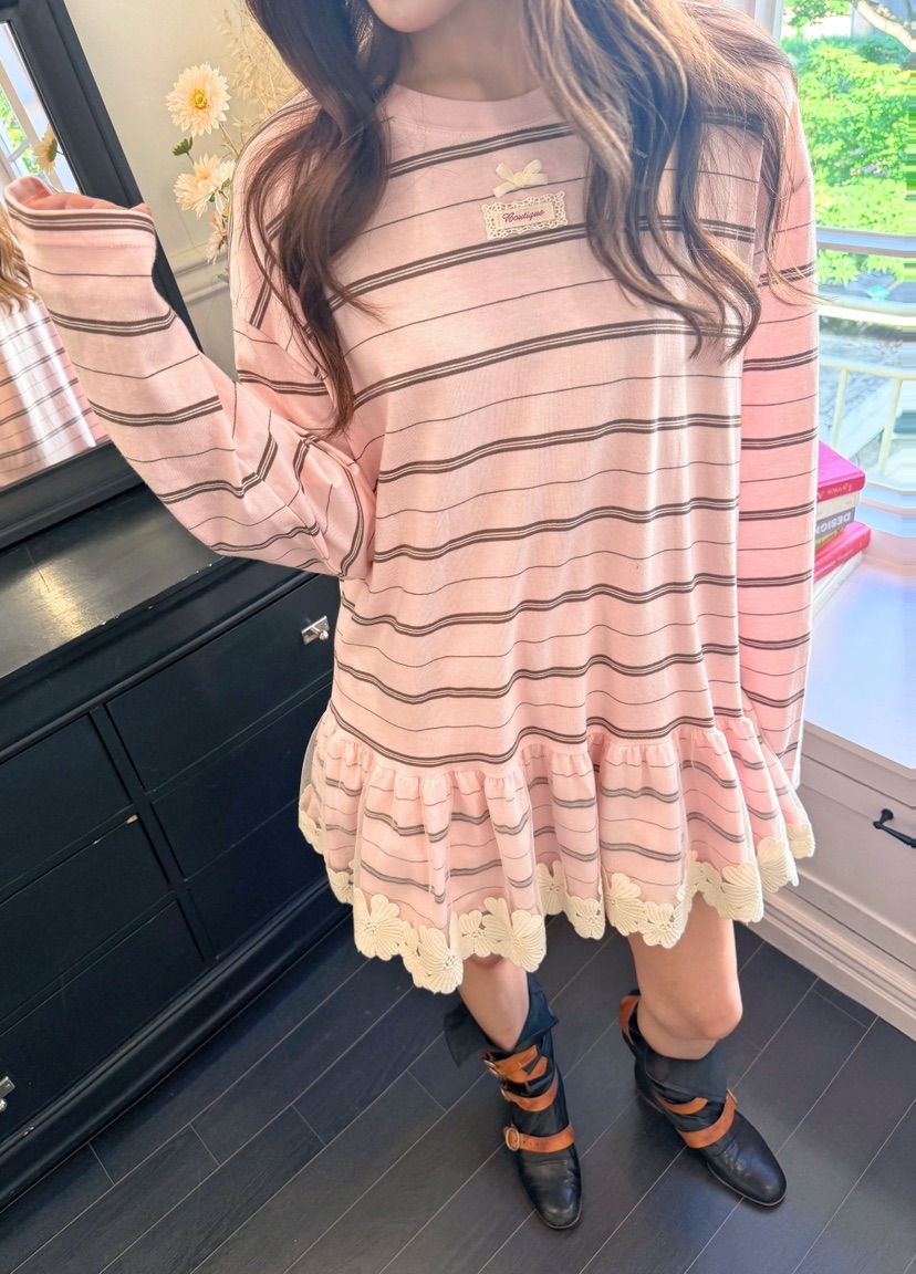BOUTIQUE-L韓國代購女士新款熱賣26初秋推薦休閑真品連衣裙BOUTIQUE-L連衣裙