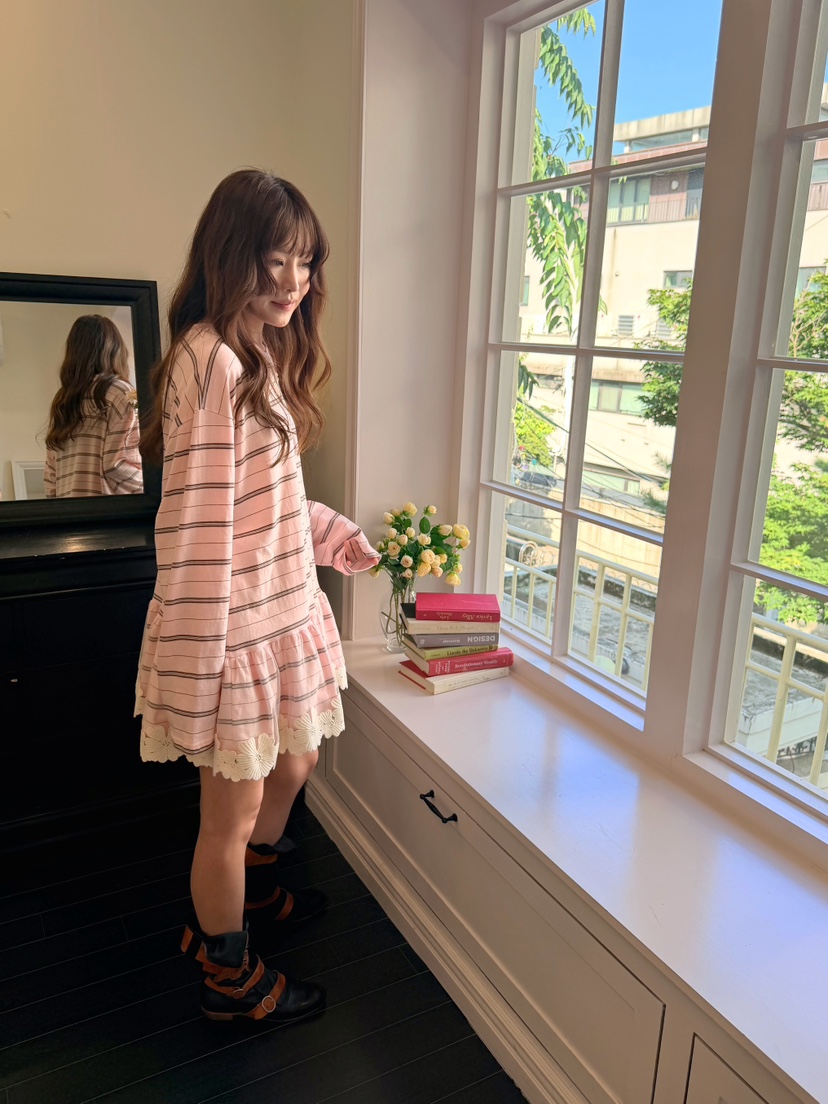 BOUTIQUE-L韓國代購女士新款熱賣26初秋推薦休閑真品連衣裙BOUTIQUE-L連衣裙