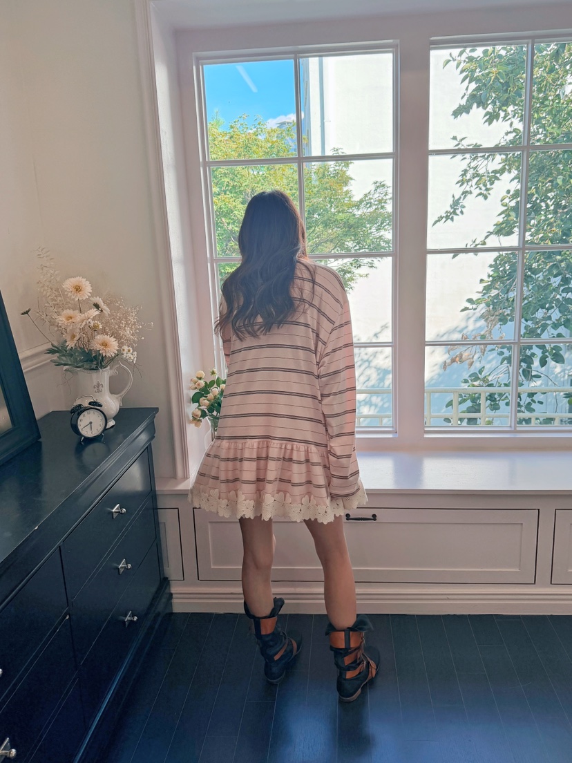 BOUTIQUE-L韓國代購女士新款熱賣26初秋推薦休閑真品連衣裙BOUTIQUE-L連衣裙