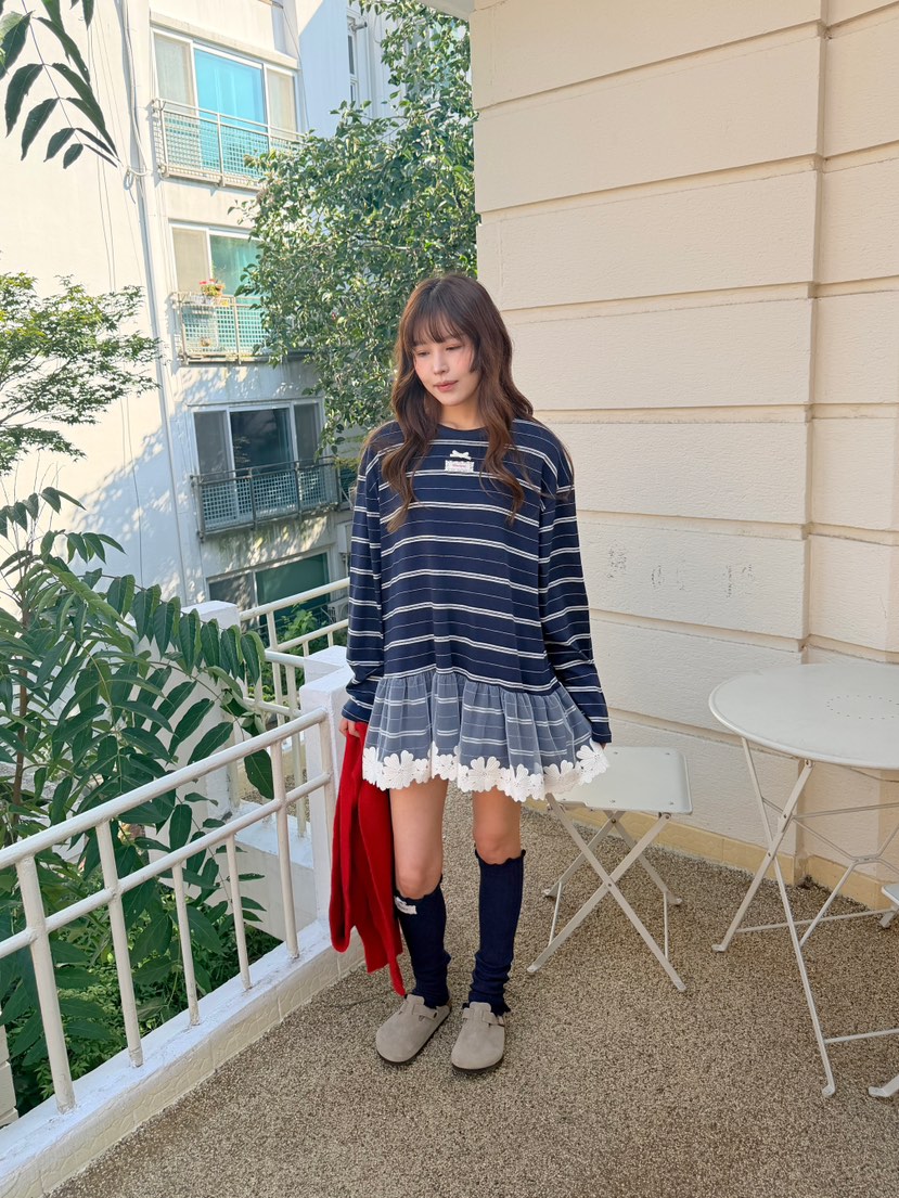 BOUTIQUE-L韓國代購女士新款熱賣26初秋推薦休閑真品連衣裙BOUTIQUE-L連衣裙
