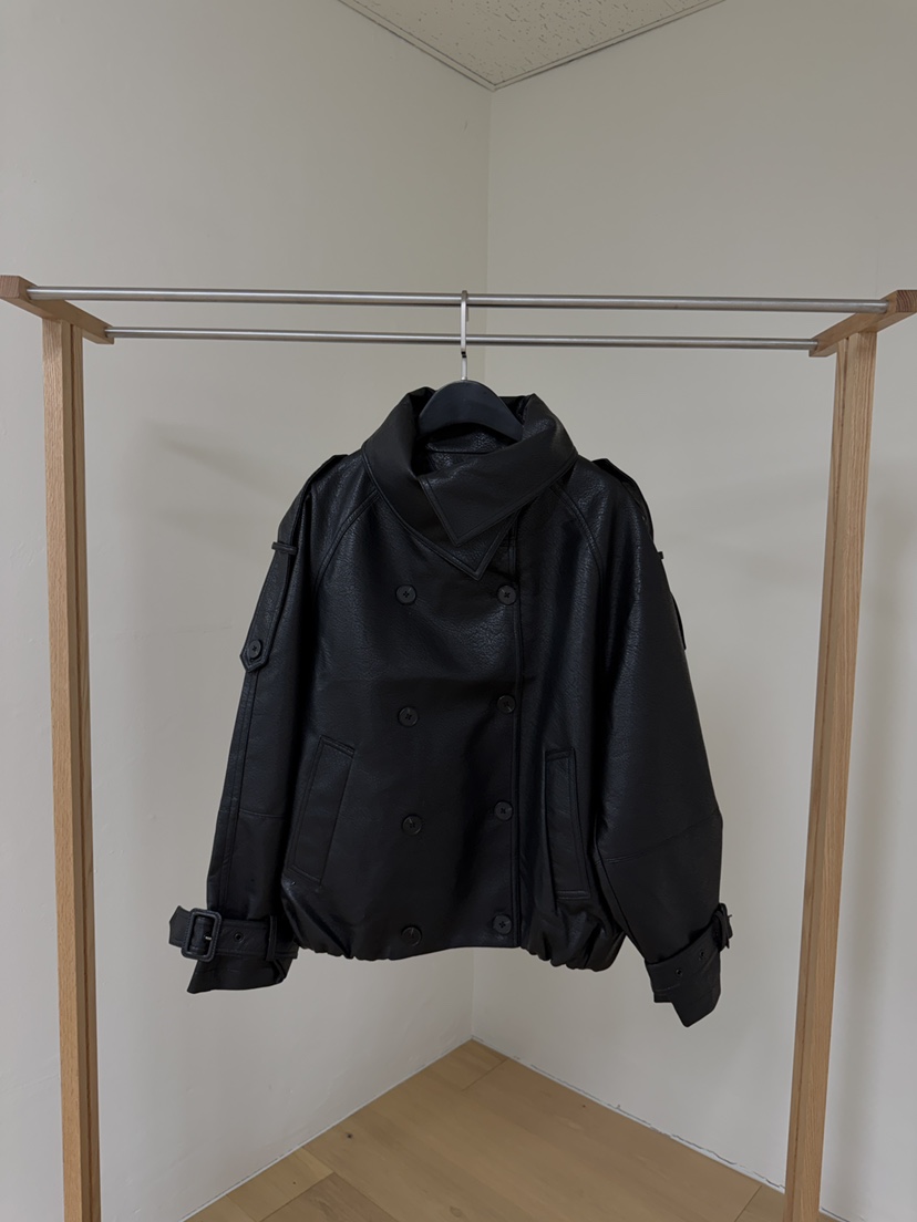 BLACK PIG/BERTO東大門代購女裝新款推薦時尚真品26初秋皮衣BLACK PIG/BERTO皮衣