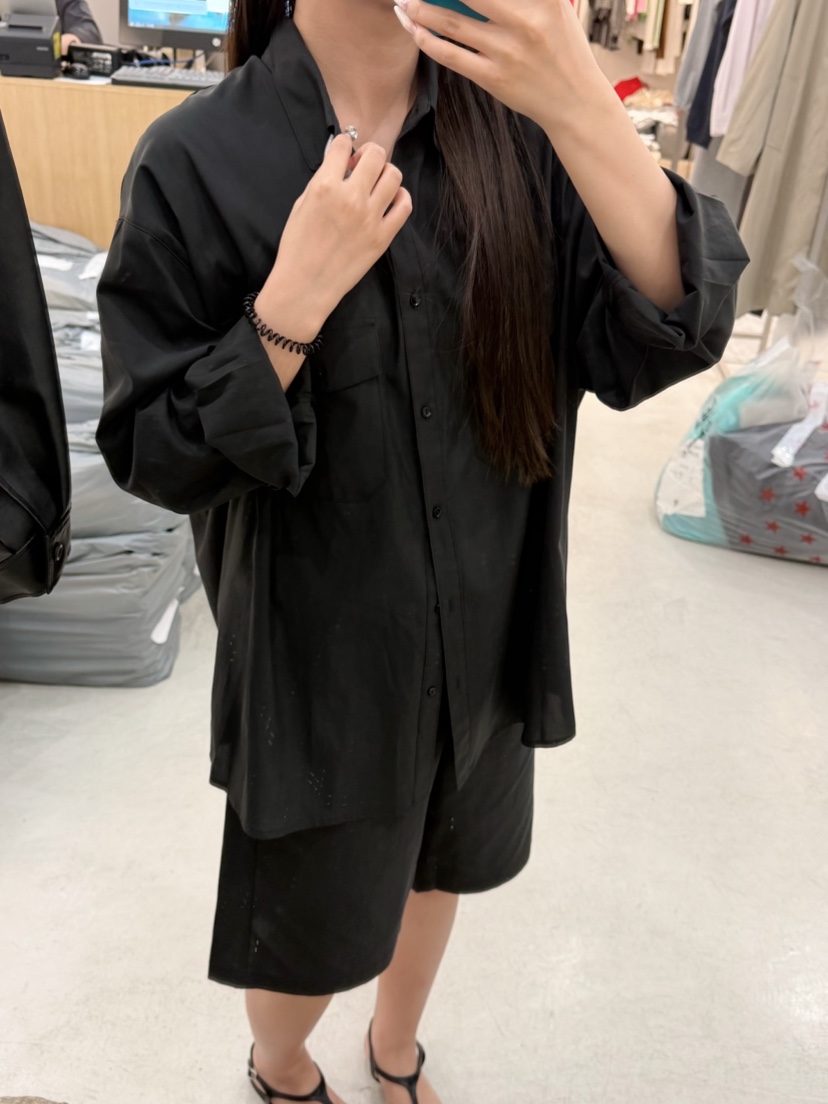THE EYL東大門實拍女裝新品真品26初秋襯衫蕾絲衫不對稱口袋THE EYL襯衫/蕾絲衫
