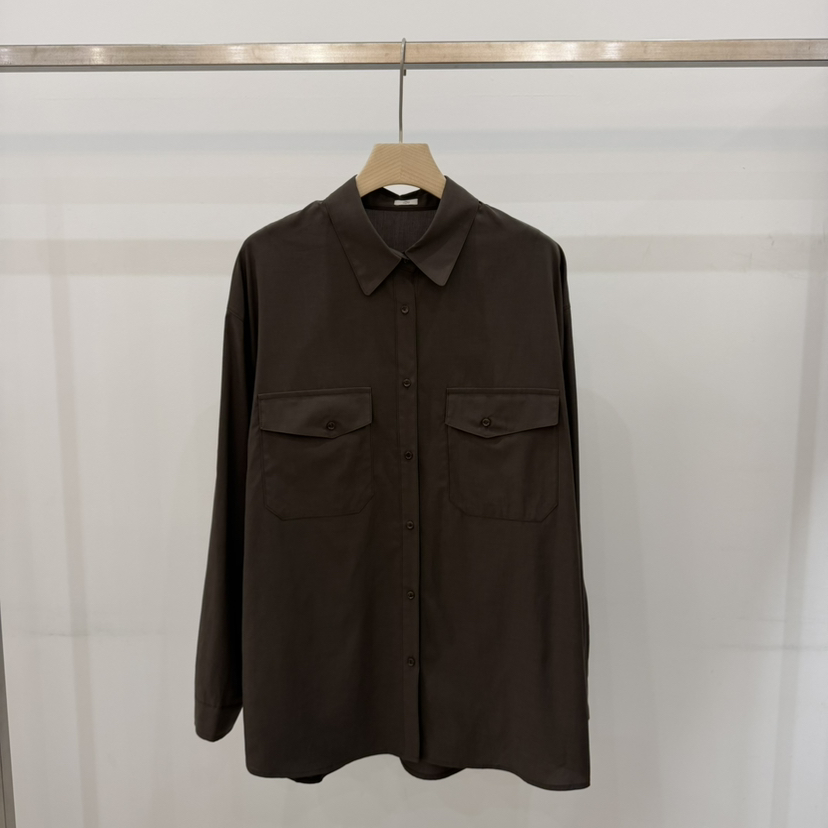 THE EYL東大門實拍女裝新品真品26初秋襯衫蕾絲衫不對稱口袋THE EYL襯衫/蕾絲衫圖色2