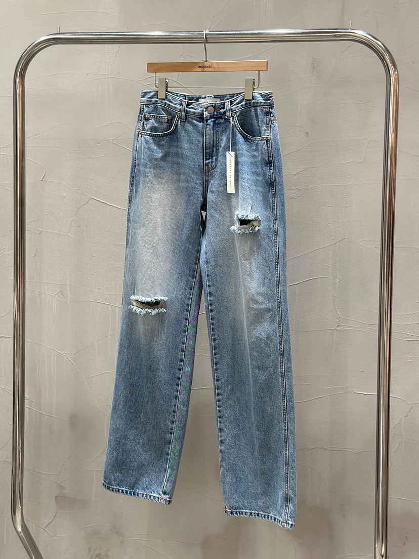 INSSENSE-A東大門直郵女士新品休閑26秋冬職業推薦牛仔褲INSSENSE-A牛仔褲圖色1