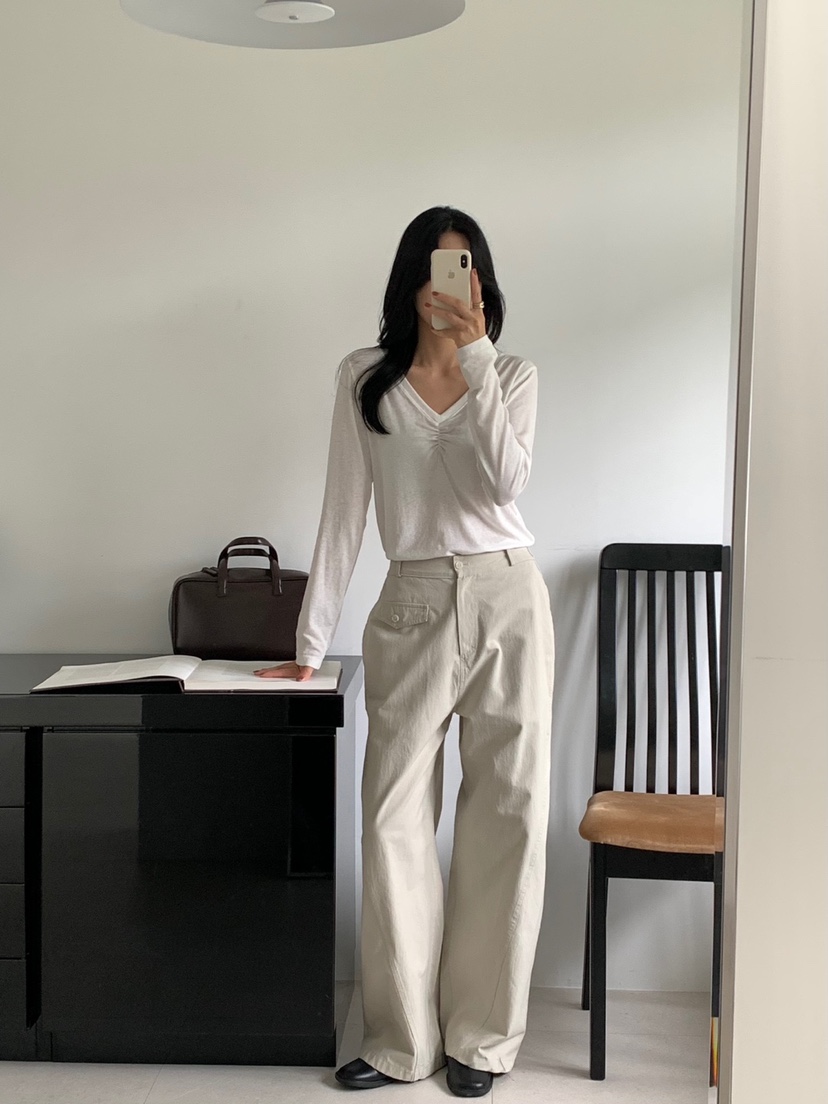 THE EYL韓國直郵女士新品26秋冬時尚熱賣人氣職業長袖T恤THE EYL長袖T恤