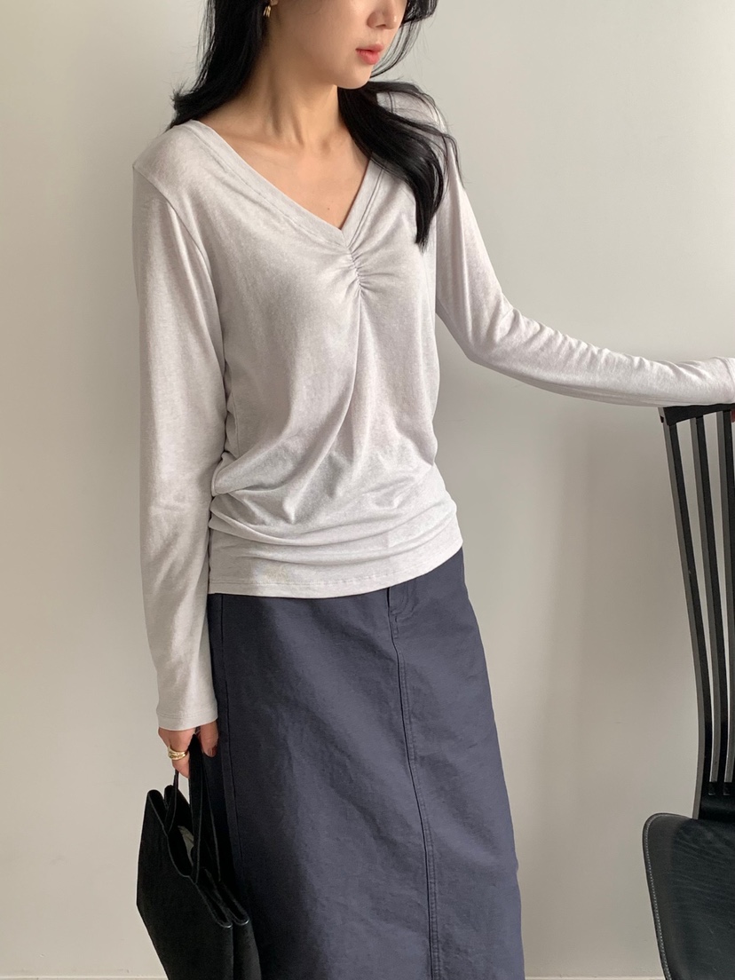 THE EYL韓國直郵女士新品26秋冬時尚熱賣人氣職業長袖T恤THE EYL長袖T恤